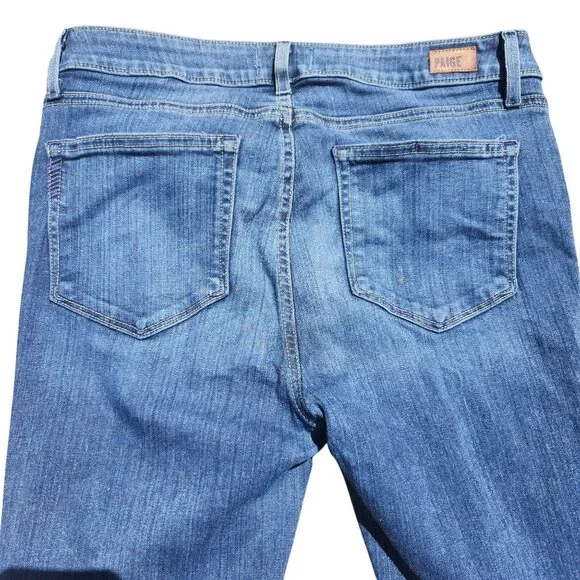 Paige Women's Size 26 Verdugo Ankle Skinny Jeans Medium Wash Cotton Blend USA - Picture 4 of 7